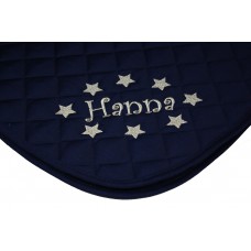 Diamante Personalised Saddle Cloth Embroidered on Both Sides with Stars Scattered Crystals